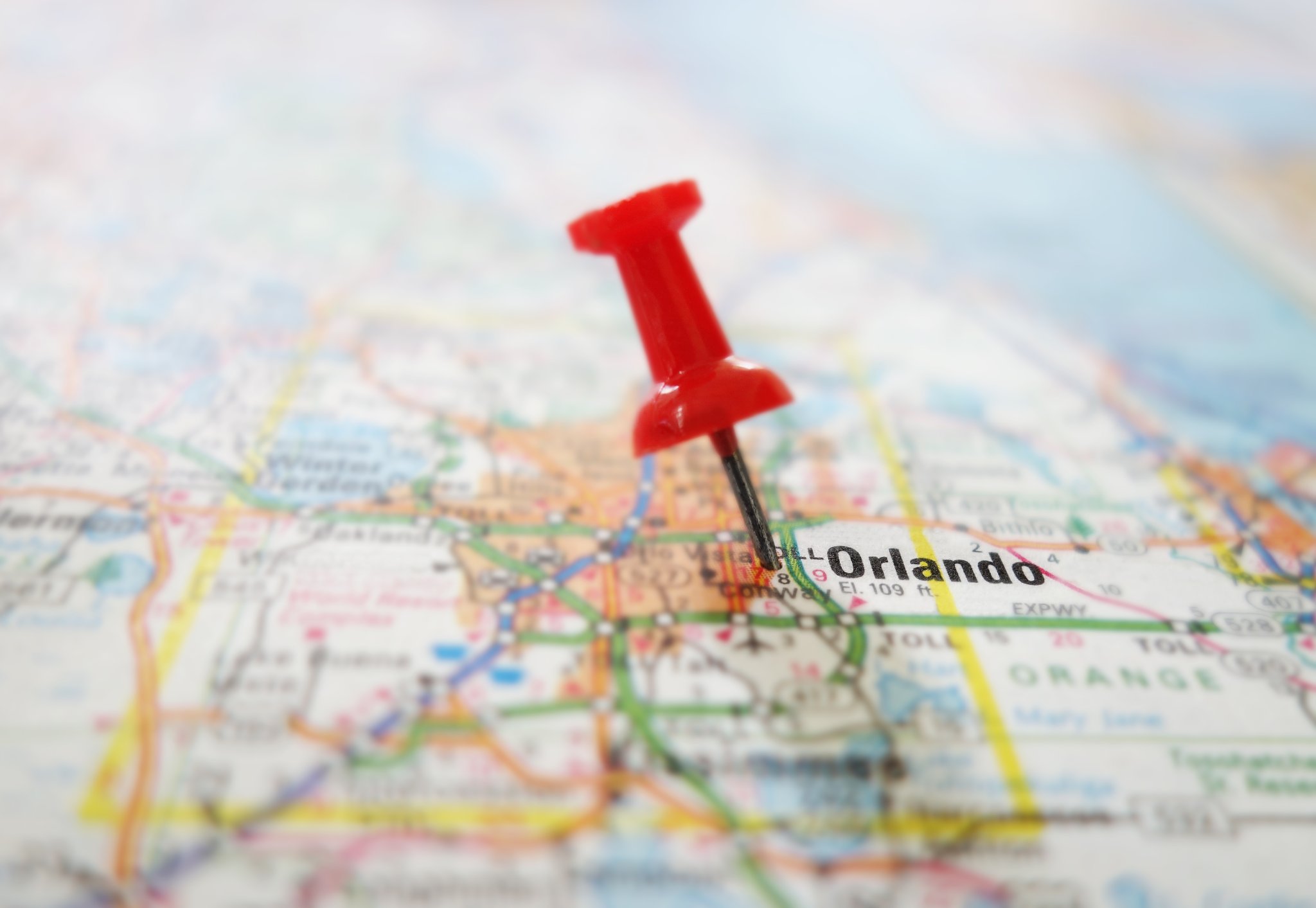 Map showing Orlando, Florida location